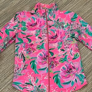 Lilly Pulitzer  XXS Pink  Zip Jacket Leona Paws For A Cause Breast Cancer EUC